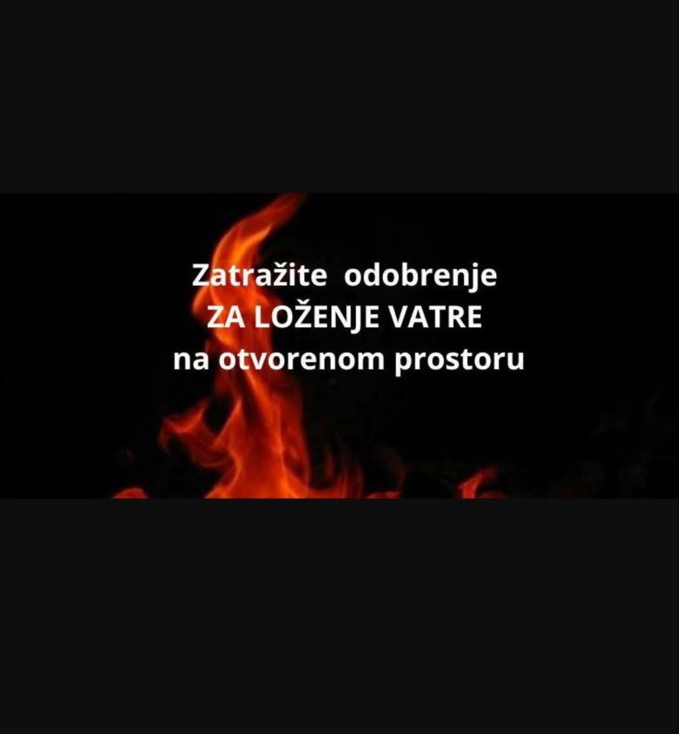 Od 1.11.2025. uvodi se novi način prijave paljenja  vatre, na otvorenom prostoru