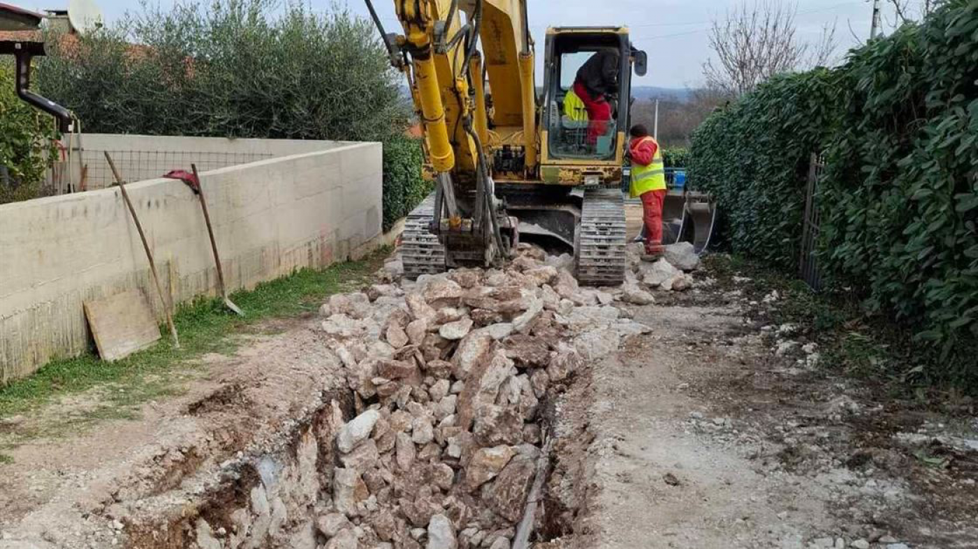 Odvodnja Poreč: gradi se kanalizacijska mreža u naselju Montižana