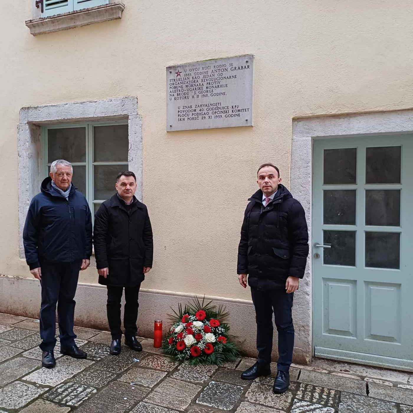 Jećanje na Antona (Antonia) Grabara, jednog od vođa pobune mornara u Boki kotorskoj