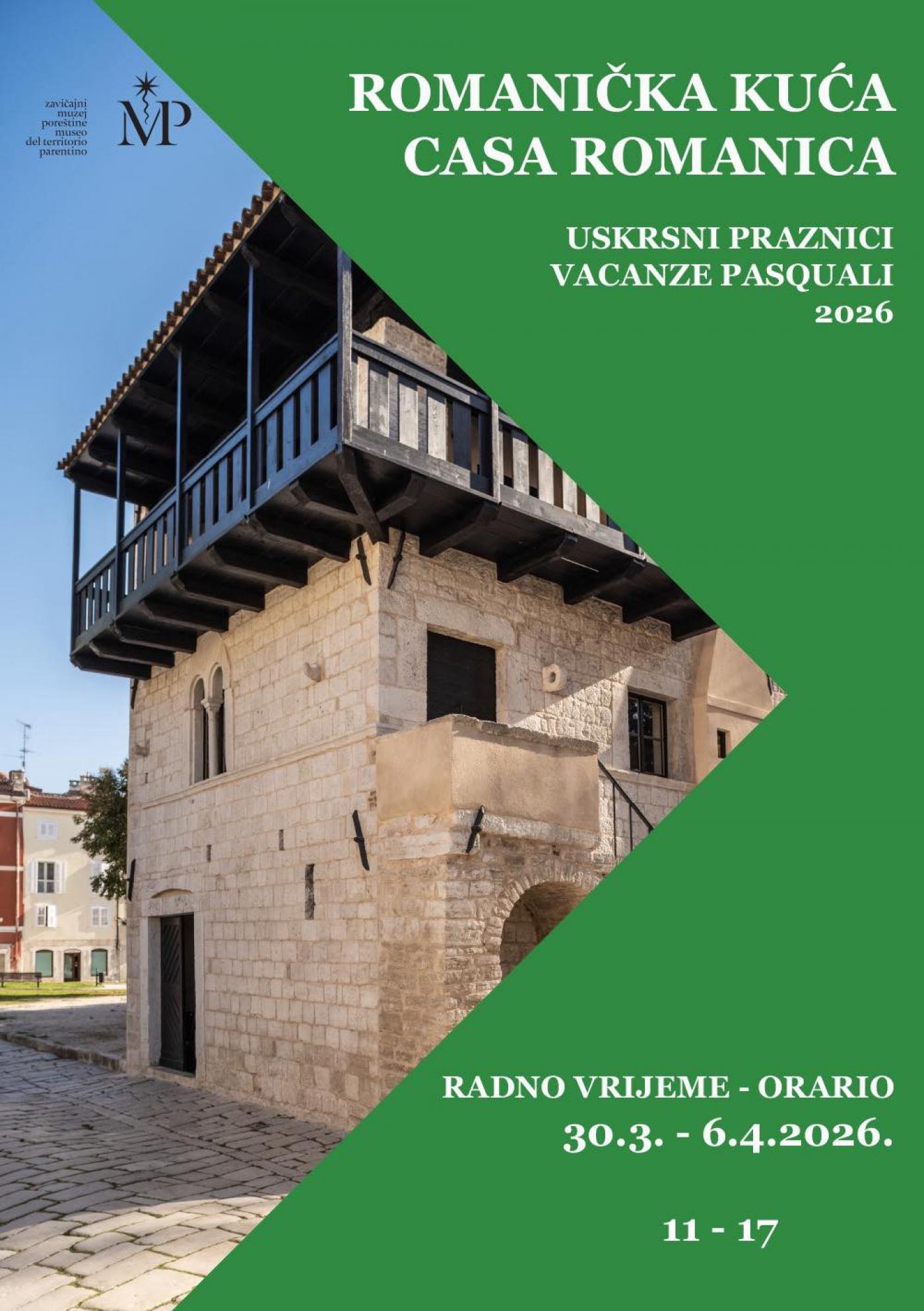 Romanička kuća u Poreču otvorena tijekom uskrsnih praznika uz slobodan ulaz