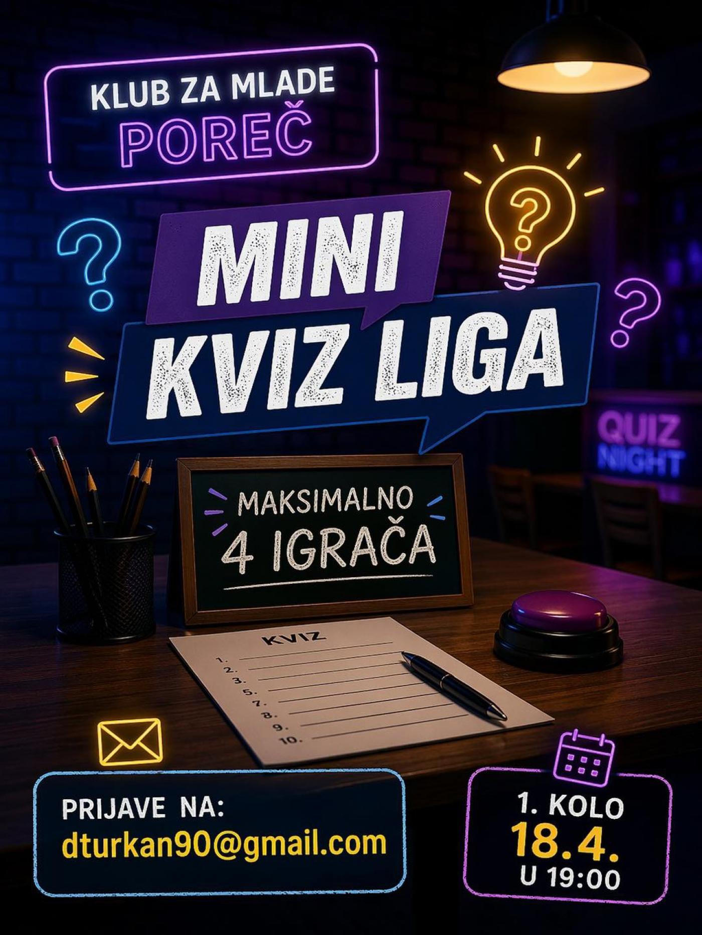 Iz Kluba za mlade Poreč pozivaju na novi serijal kvizova i poručuju