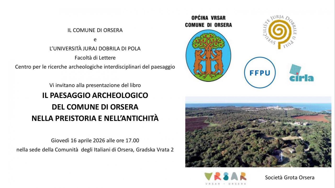 Poziv na predstavljanje knjige „Arheološki krajolik Općine Vrsar – Orsera u prapovijesti i antici“