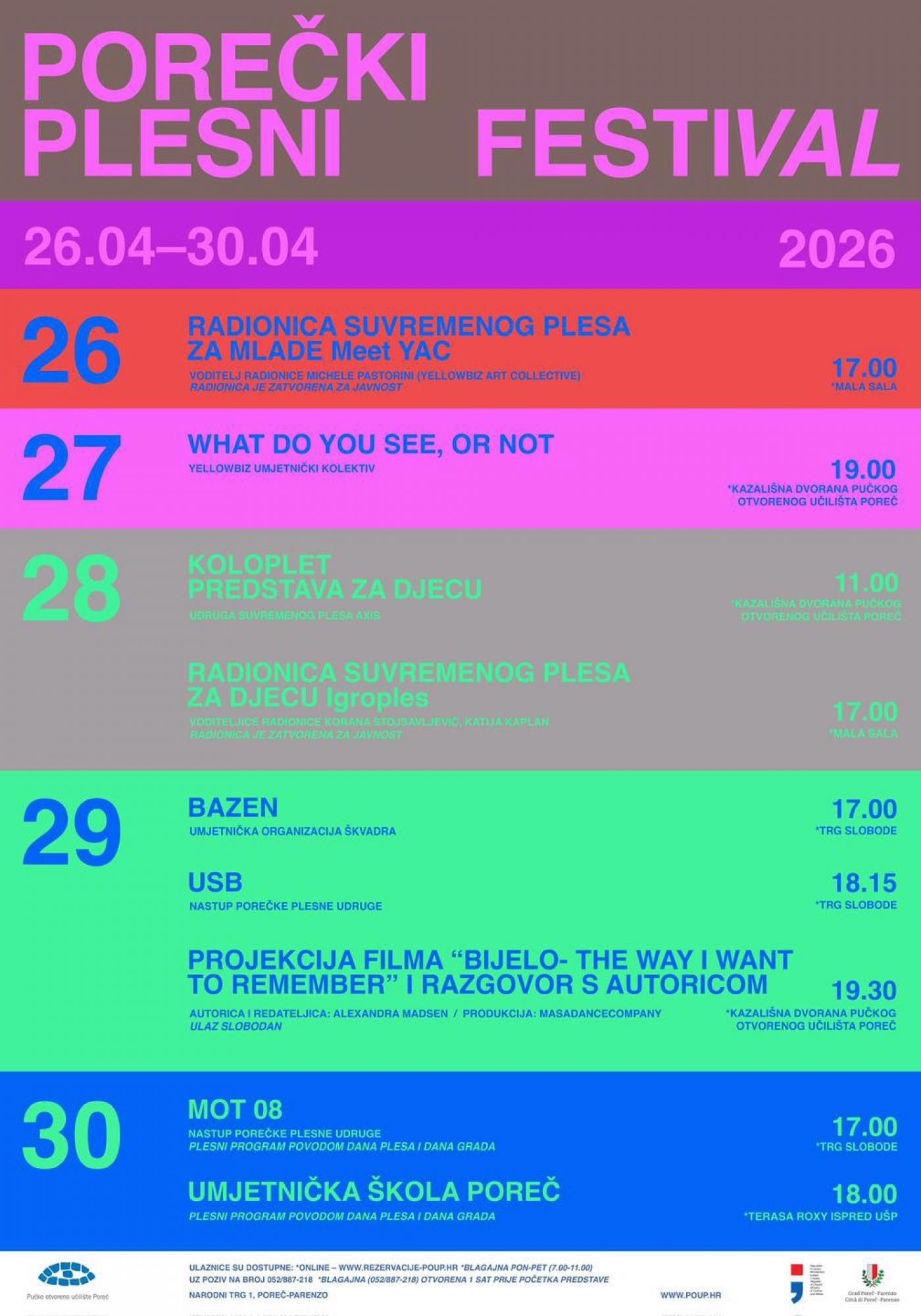 Porečki plesni festiVAL (26.4. – 30.4.2026)