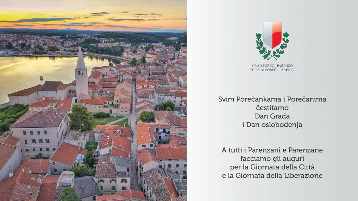Čestitka gradonačelnika Lorisa Peršurića povodom Dana Grada Poreča-Parenzo