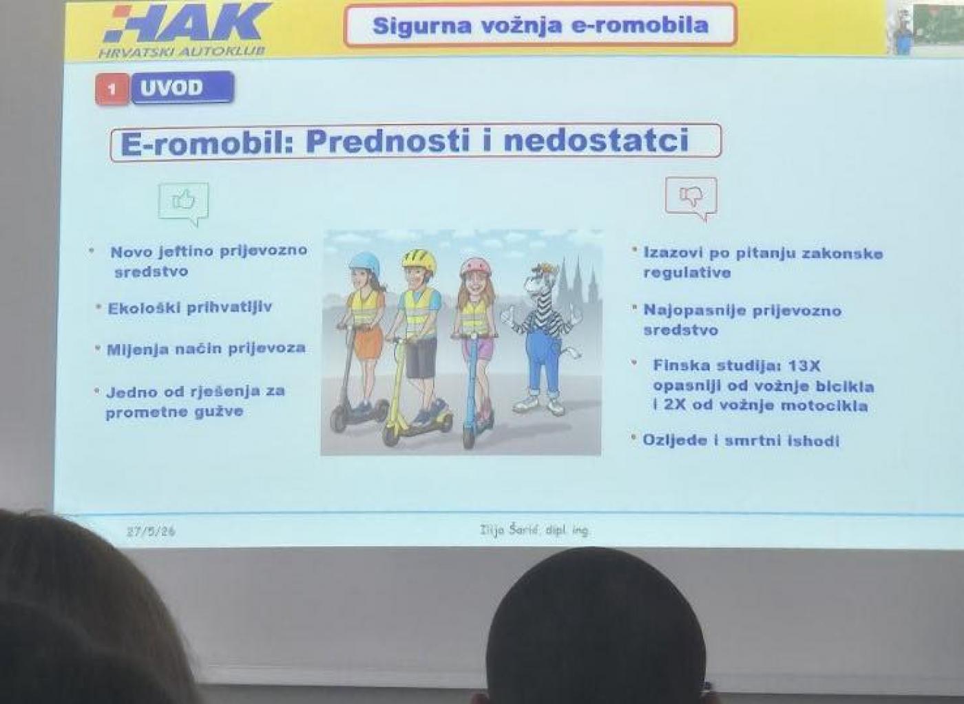 Srednjoškolci u Poreču i Bujama prošli edukaciju o sigurnoj vožnji električnih romobila