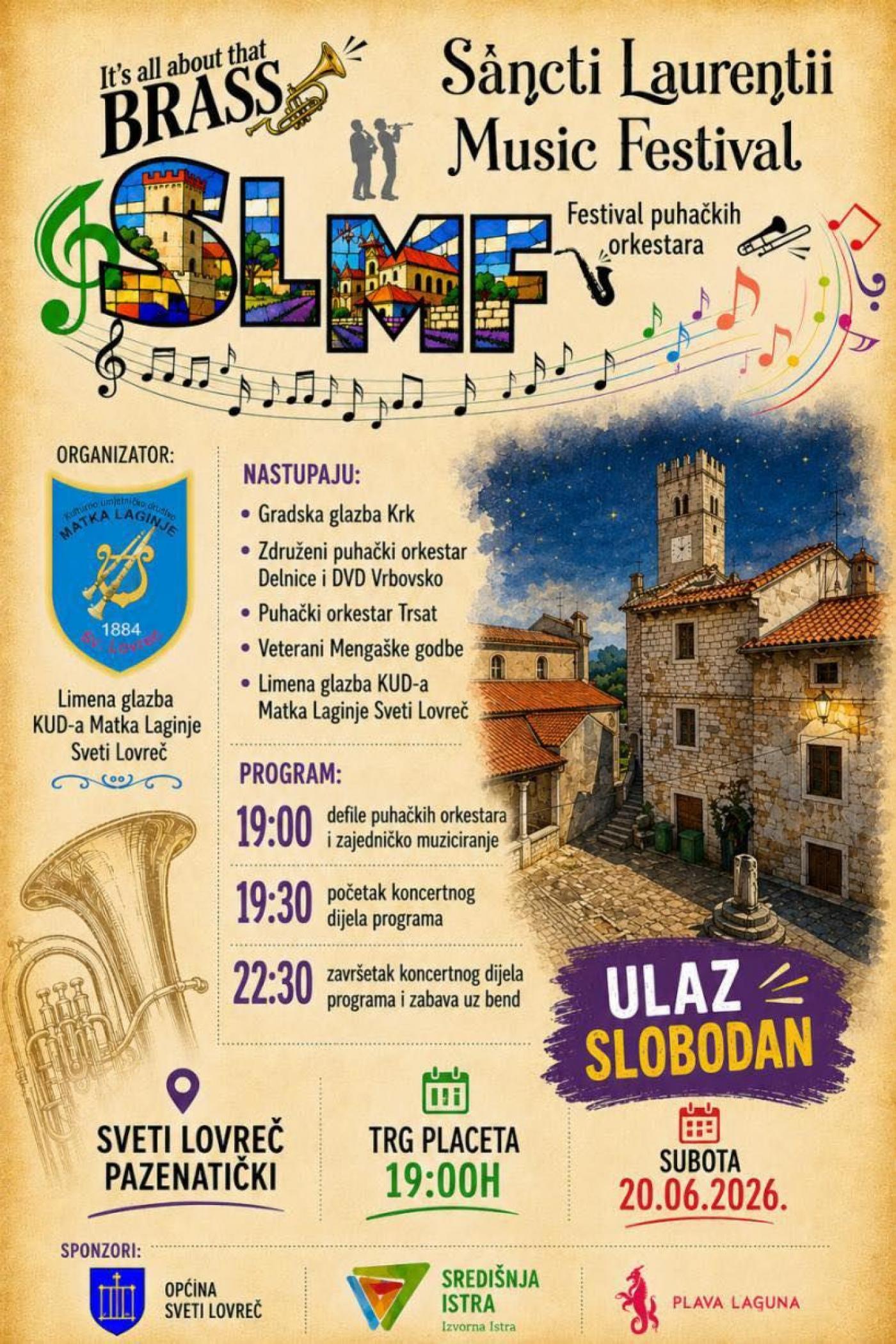 Sancti Laurentii Music Festival: Novi međunarodni festival puhačkih orkestara u Istri