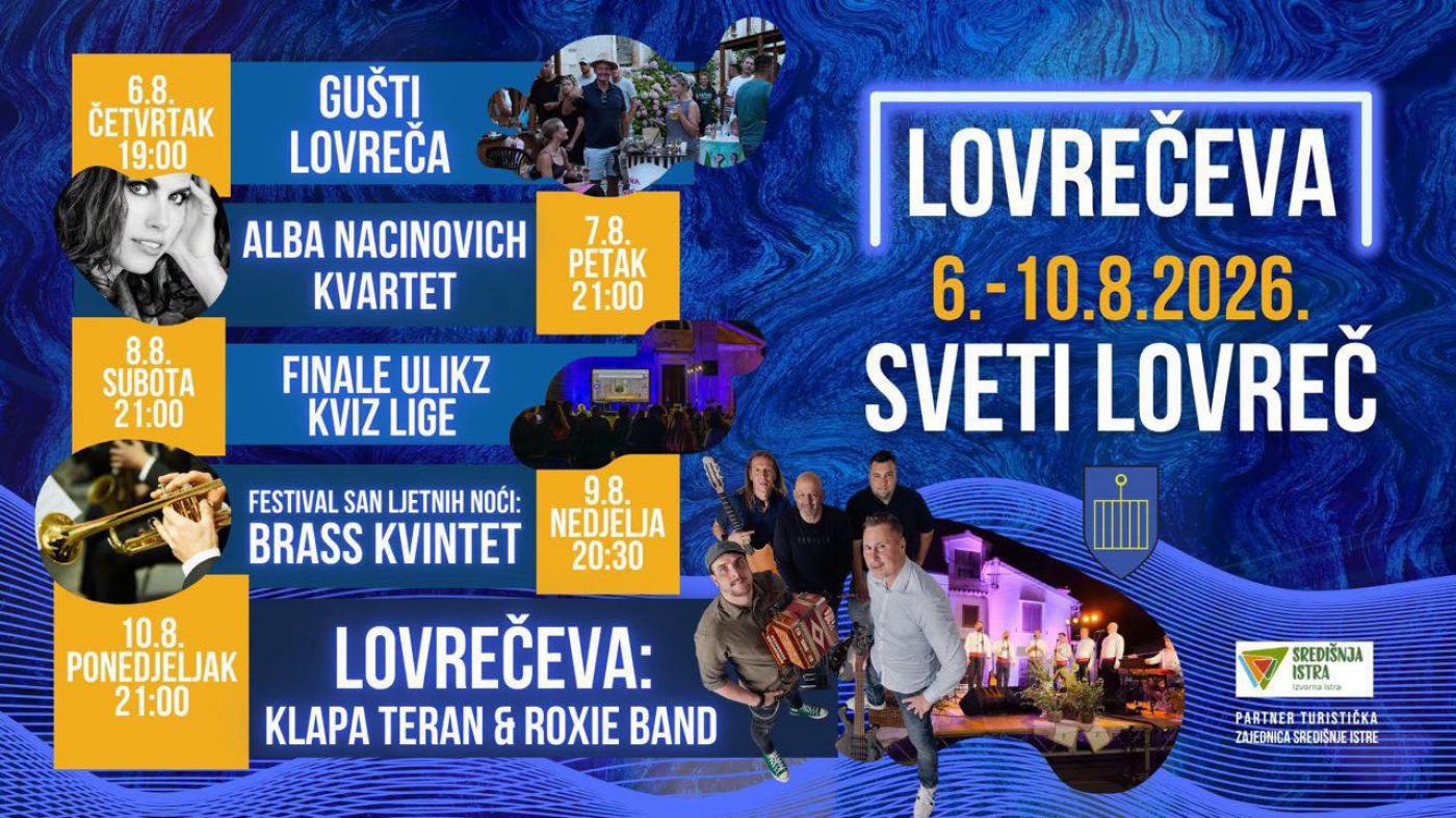 Lovrečeva 2026. – pet dana glazbe, sporta, tradicije i zabave!