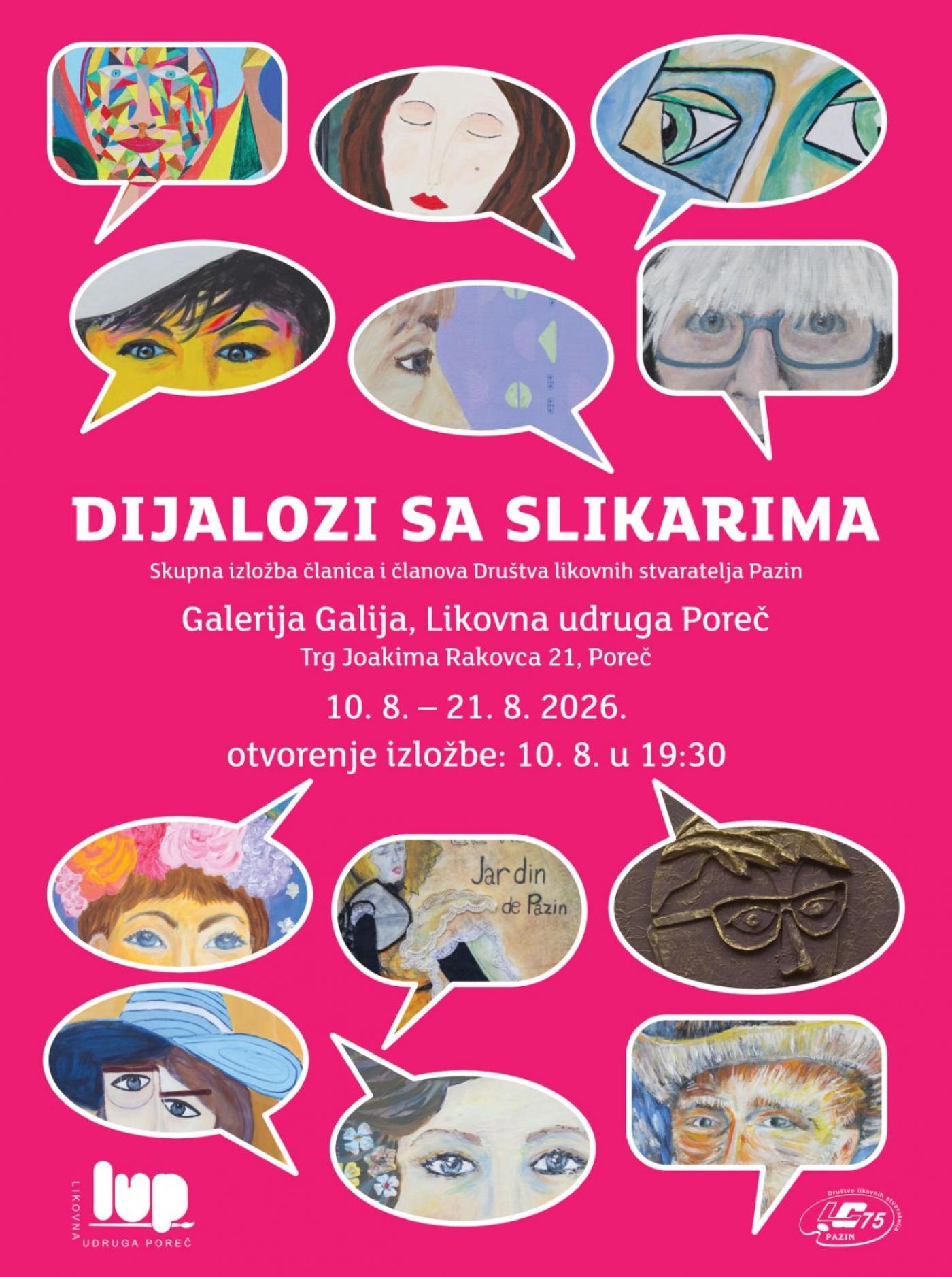 Izložba DLS Pazin „Dijalozi sa slikarima“ u Galiji