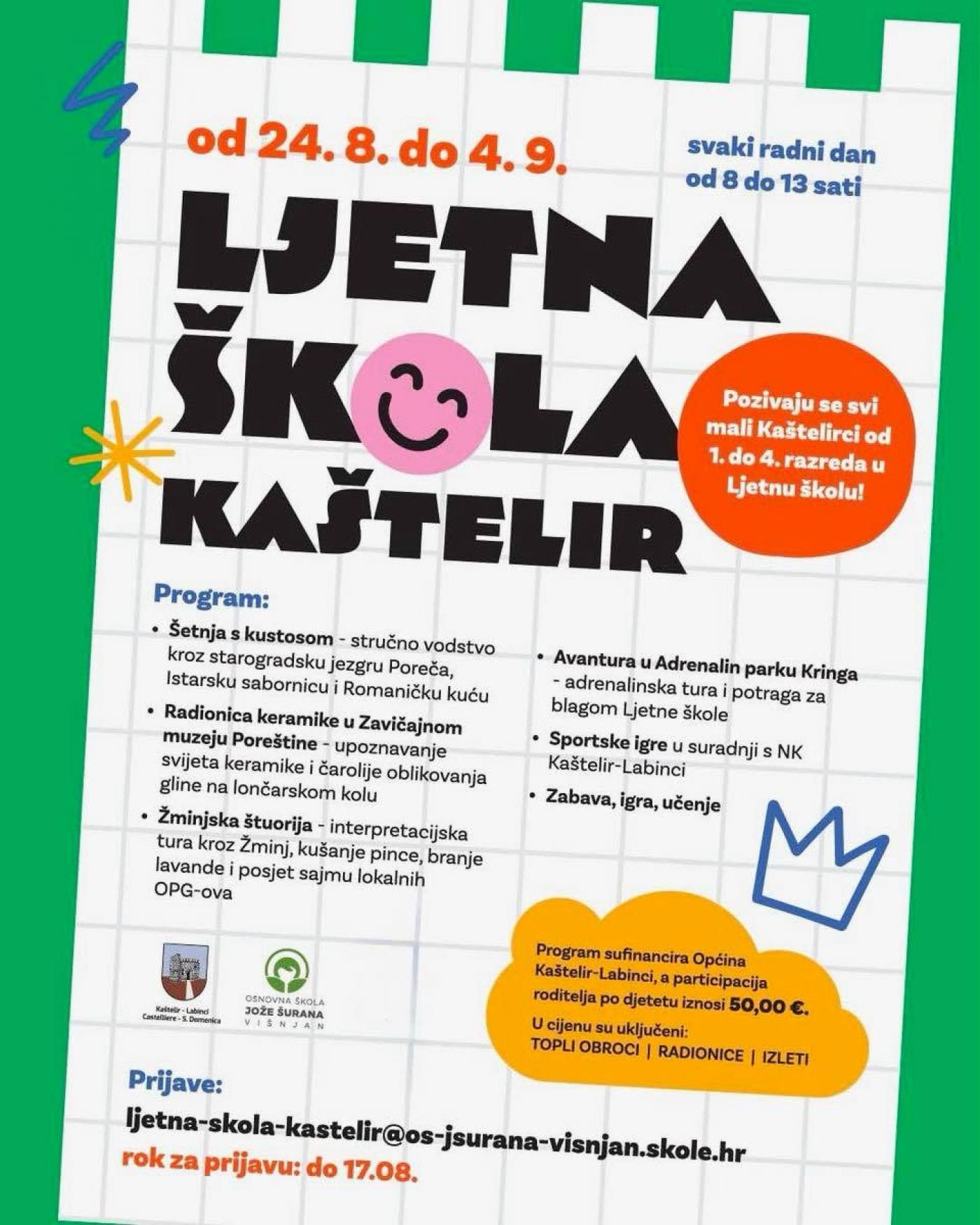 Ljetna škola Kaštelir i ove je godine spoj učenja, igre i zabave
