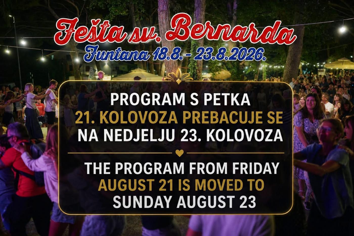 Otkazana večerašnja kazališna predstava u Funtani