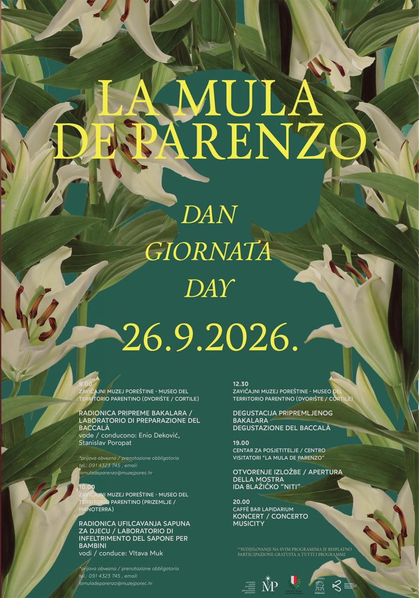 Dan “La mula de Parenzo”: program koji spaja edukaciju, gastronomiju, povijest i glazbu
