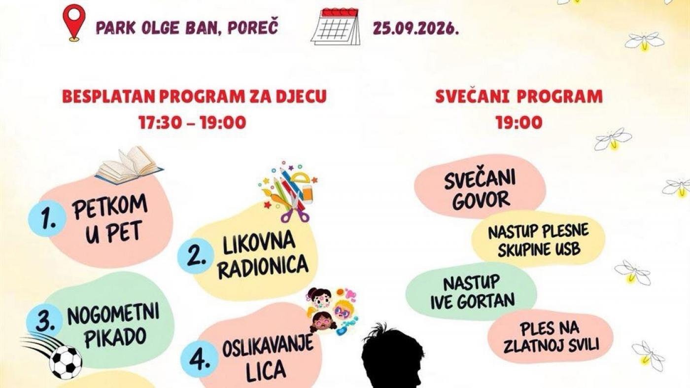 POREČ: dođite u petak u park Olge Ban na obilježavanje Zlatnog rujna