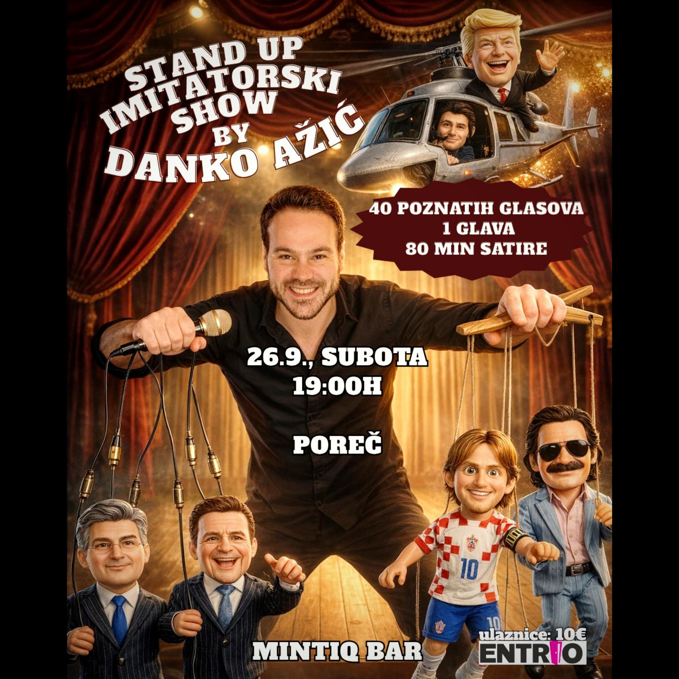 Danko Ažić donosi urnebesni stand up imitatorski show u Mintiq bar
