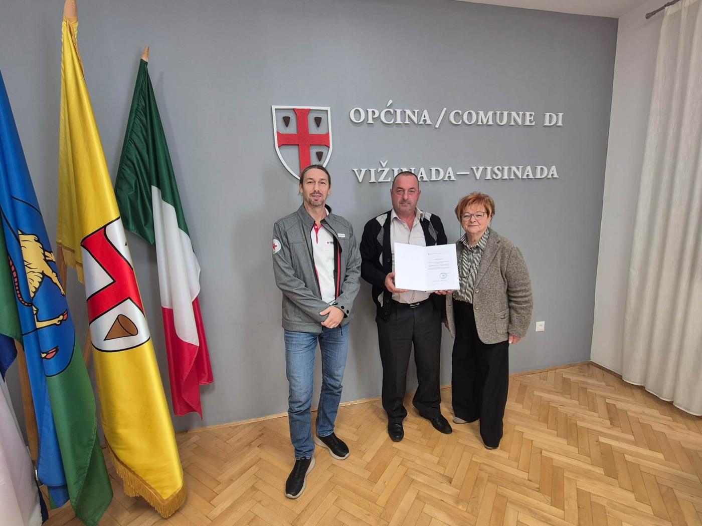 U povodu Dana dobrovoljnih davatelja krvi održan svečani prijem u Općini Vižinada-Visinada